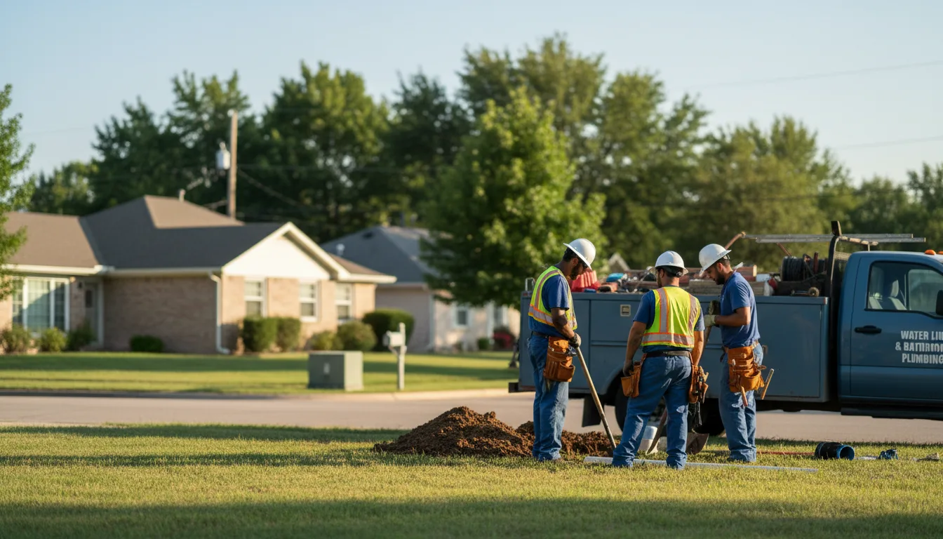 Residential water line and bathroom plumbing service in Pandora, OH